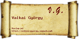 Valkai György névjegykártya