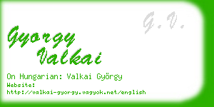 gyorgy valkai business card