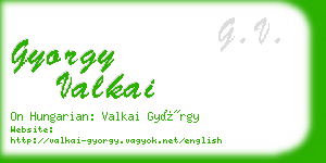 gyorgy valkai business card